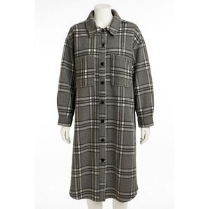 Missguided Womens Tall Plaid Coat